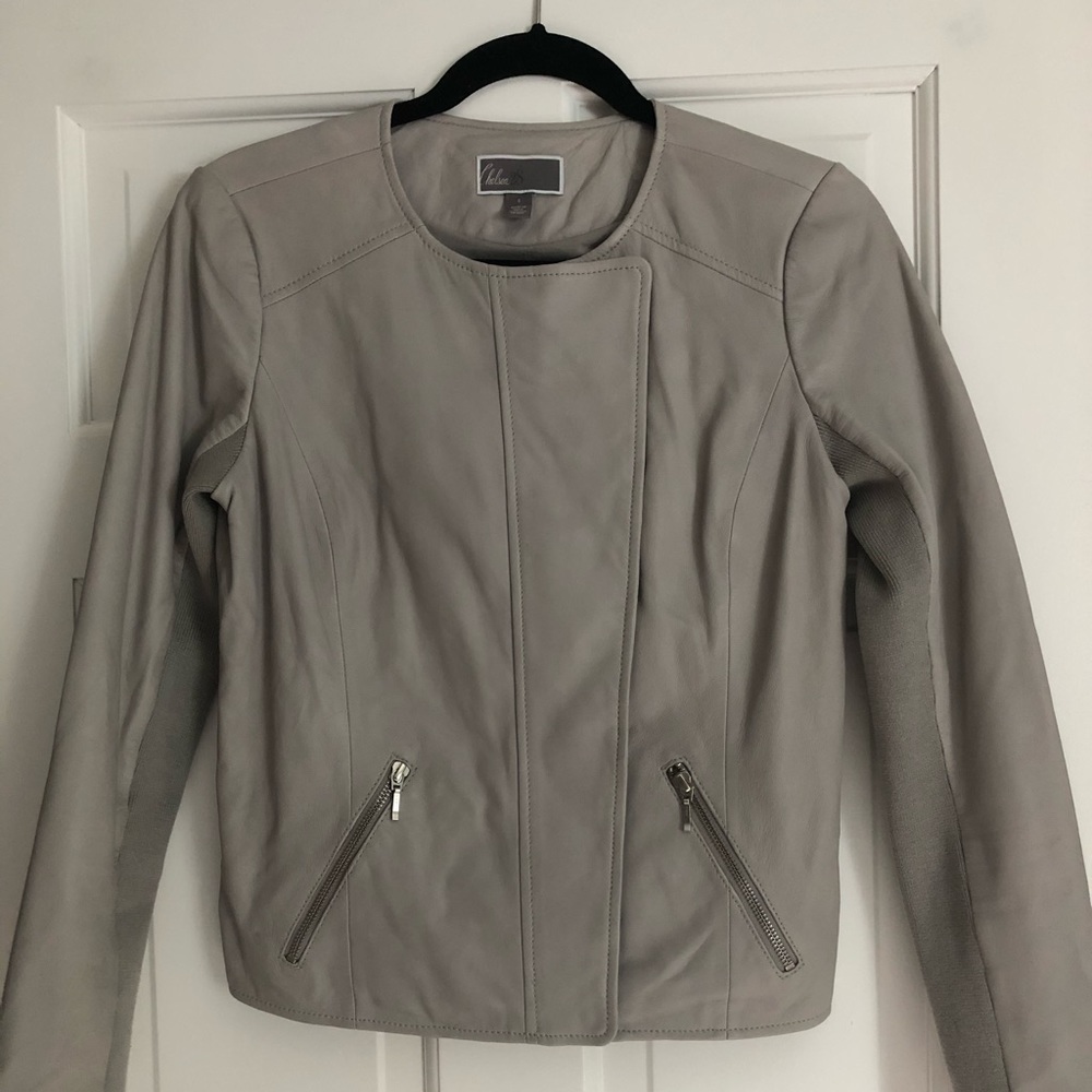 Grey Leather Jacket